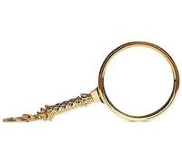 ZJFHEYUO Lupa de Pantalla Lupa de Metal Lupa portátil HD para niños de 90 mm Lupa de Lectura de Madera con Cristal óptico Lupa con luz LED Doble Comodidad