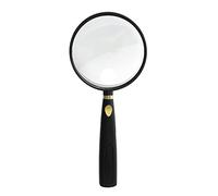 ZJFHEYUO Lupa Grande de 20 aumentos, de Mano, para Personas Mayores y niños, con Lente de Vidrio óptico de Alta claridad y Mango de Goma Suave Antideslizante para Lectura, pasati