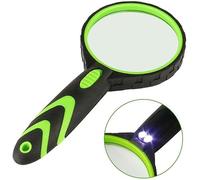 ZJFHEYUO Lupa óptica de Mano, Juego de Lupa de Lectura con Luces LED, Potente Lupa de 10 aumentos para Personas Mayores, Ideal para matrimonios.