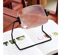 ZJFHEYUO Lupa Rectangular de Escritorio, Lupa giratoria de Lectura con Soporte Manos Libres 2X - para Manualidades, joyería, Costura y Taller.