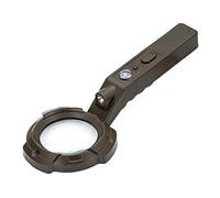 ZJFHEYUO Lupas, lupas educativas para Pasatiempos, linternas de Lectura, joyería, Jade, caligrafía, antigüedades, identificación, iluminación, Fuego, Espejo expansible, Regalo de