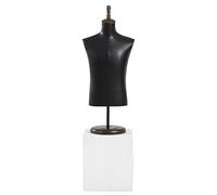 ZJFHEYUO Male Torso Body Clothing Forms Stores Display Adjustable Mannequin Upgraded Half Scale Retail Clothing Shops Dress Model,with Arms