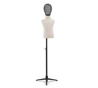 ZJFHEYUO Mannequin Torso Body Dress Form Manikin Childs Dress Form 2-8 Years Old Kids Half Body Mannequin Torso with Metal Hollow out Head Apply to Clothing Jewelry,A-4 Years Old