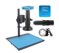 ZJFHEYUO Microscopio monocular Digital de 48 MP, 4K, 2K, USB, HDMI, VGA, Zoom Continuo, 130X, 180X, Montura C, Herramientas para reparación de teléfonos