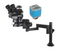 ZJFHEYUO Microscopio trinocular estéreo Ajustable de 3,5X-200X para Laboratorio Industrial con Enfoque simultáneo y cámara de Video USB Tipo C de 12MP y 48MP, resolución 4K 1080P