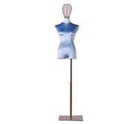 ZJFHEYUO Multicolor Female Mannequin Torso, Half Scale Dress Clothing Form Display Model for Draping, Adult Mannequin Body with Rectangle Metal Base
