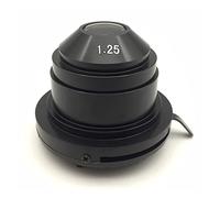 ZJFHEYUO Portaobjetos para microscopio, Espejo colector de 1,25 mm, Condensador para microscopio biológico con diafragma de Iris y luz condensadora. Piezas para microscopio.