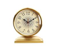 ZJFHEYUO Relojes de Mesa Retro para decoración del hogar, Relojes de Escritorio electrónicos silenciosos para Sala de Estar, de Metal, fáciles de Leer, para encimera.