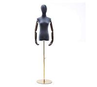 ZJFHEYUO Sewing Mannequin Coat Rack Adjustable Half Body Dress Form Female Mannequin Torso Body Mannequin Torso Clothing Display,with Head and Flexible Arm,for Skirt Wedding Gown