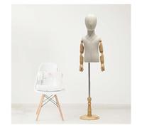 ZJFHEYUO Sewing Mannequin Kid Dress Form Child Mannequin Torso, Toddler Mannequin Body with Wooden Base for Window Shop Clothing Display, Adjustable Height 36.6" -55.1",A,100#