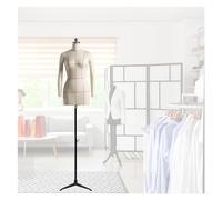 ZJFHEYUO Sewing Mannequin Mannequin Torso Dress Forms with Adjustable Triangular Stand, Angled Pins Mannequin Body Tailors Dummy Torso with Detachable Arm for Clothing Display,A,9
