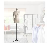 ZJFHEYUO Sewing Mannequin Mannequin Torso Dress Forms with Adjustable Triangular Stand, Angled Pins Mannequin Body Tailors Dummy Torso with Detachable Arm for Clothing Display,A,9