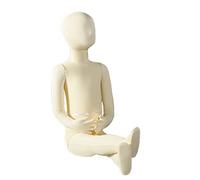 ZJFHEYUO Sit Down Mannequin for Kids 1-9 Years Old Unisex Child Pinnable Mannequin Full Body with Soft Arms & Legs for Shop Window/Christmas Installation,White-5 Years Old