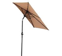 ZJFHEYUO Sombrilla de Exterior para Patio, Media sombrilla para balcón, Media sombrilla Rectangular inclinable con mástil de Acero de 38 mm, 6 Varillas Resistentes, manivela, resi