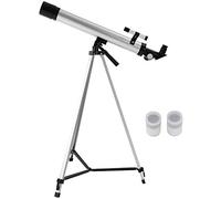 ZJFHEYUO Telescopio astronómico, telescopio con Zoom de 100X, telescopio astronómico Espacial refractivo de 600 x 50 mm, telescopio monocular de Viaje para Exteriores con trípode,
