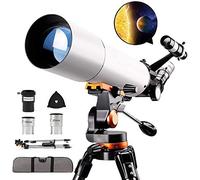 ZJFHEYUO Telescopio monocular astronómico de Regalo, telescopio Espacial monocular científico 150X, Refractor de Alcance refractivo Profesional de 70/500 mm, con trípode + buscado