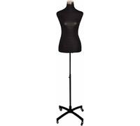 ZJFHEYUO Torso Mannequin Stand, Plus Size Female Mannequin Dress Form with Wheels, Adjustable le Sewing Manikin Body Torso for Dressmakers, Fashion Stude