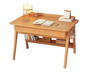 ZJGFCB - Escritorio moderno y pequeño para oficina en casa con cajones y estantes de almacenamiento, estación de trabajo de escritura, mesa de estudio compacta para computadora para soluciones de