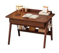 ZJGFCB - Escritorio moderno y pequeño para oficina en casa con cajones y estantes, elegante estación de trabajo de escritura, mesa de estudio compacta para computadora para productividad y