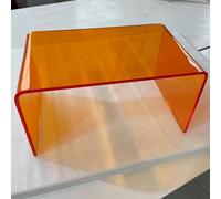 ZJGFCB Mesa Lateral acrílica nórdica Transparente de Mesa de Mesa en Forma de C de la Mesa de la Esquina Rectangular de Lujo para Sala de Estar Espacios pequeños decoración