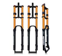 ZJHAHJY Bicicleta de montaña Dh de 26'', 27,5'' y 29 Pulgadas, suspensión, Recorrido de Aire Recto de 1-1/8", 180 mm, 9-100 mm, Doble Corona, Freno de Disco QR para Descenso, Bloqueo Manual Delantero