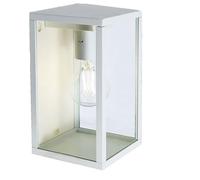 ZJHESXV Atrium Aplique E27 en Aluminio y Cristal Estilo Rústico IP44 para Exteriores Salones Salón Cocina Dormitorio (Blanco)