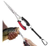 zjhukfmc Alicates de de Acero Inoxidable - Tijeras portátiles con cortador de sedal - Herramienta extractora de anzuelos | Para Estanque, Lago, Señuelo de, Hielo, Mosca, Desollado y Extracción de