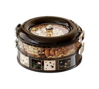 zjhukfmc Cajas para aperitivos, doble capa, 6 compartimentos, diseño de ancha, recipiente para aperitivos, organizador para familia, amigos, adultos, hombres, mujeres, cocina, hogar, interior