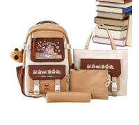 zjhukfmc Capybara - Mochila para libros, bonito estuche para lápices, suministros escolares, bonito juego de mochila para niños, estudiantes, hogar, aula, dormitorio, viajes, al aire libre, camping