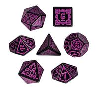 zjhukfmc Juego de dados de 7 piezas, diseño acrílico, con colores completamente brillantes, juguete para actividades en grupo, diversión con amigos y familiares para principiantes y profesionales