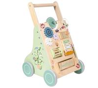 zjhukfmc - Juguete silencioso y seguro con un rodamiento fluido y un mango ajustable, empuje de madera natural, para niño niña en casa y aula para caminar