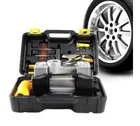zjhukfmc Maletín De Compresor De Aire,Kit de Herramientas de Reparación para Exteriores | Inflador Multifunción 12V Portátil para Bicicletas en Emergencias Coches Camiones Motocicletas Viajes