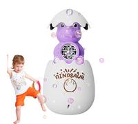 zjhukfmc Máquina de burbujas de jabón para niños - Lindo dinosaurio en forma de huevo luminoso, juguete portátil para exteriores, jardín, piscina, camping, bañera y sólida