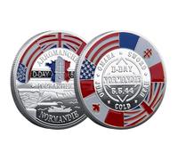 zjhukfmc Moneda del 80 aniversario del Día D, Moneda de feliz aniversario,Día D 80º Aniversario Normandía - Decoraciones Únicas Para El 80 Aniversario De La Segunda Guerra Mundial Un Trozo De Historia