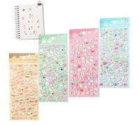 zjhukfmc Pegatinas de dibujos animados, dibujos animados de frutas en 3D, pegatinas pequeñas y lindas para decoración de libros de recortes, para diario, cuaderno, estuche, tableta, taza, botella de