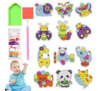 zjhukfmc Pintura de piedra - Pines de diamantes de imitación para niños | Accesorios de juguete creativo Herramienta de mosaico para niños y niñas, promoción de concentración, regalo de fiesta