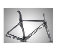 ZJIEDB Cuadro de Bicicleta de Carretera de Carbono Horquilla EPS C, Freno de Disco BB86, 46/48/50/52/54 cm, liberación rápida F100/R130 mm, para Rueda 700C (Color: G, Talla 48