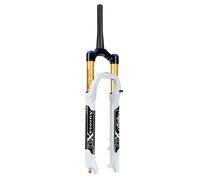 ZJIEDB Horquillas de suspensión de 26/27,5/29 Pulgadas, aleación de magnesio, 140 mm de Recorrido, Freno de Disco QR de 9 mm, Horquilla Delantera para Bicicleta de montaña, Color Blanco