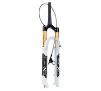 ZJIEDB Horquillas de suspensión de 26/27,5/29 Pulgadas, aleación de magnesio, 140 mm de Recorrido, Freno de Disco QR de 9 mm, Horquilla Delantera para Bicicleta de montaña, Color Blanco
