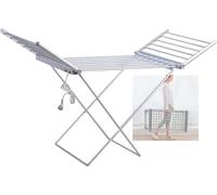 ZJIEDB Tendedero calefactable, Calentador de Toallas, tendedero Plegable portátil con alas, tendedero de Ropa de bajo Consumo para Interiores, 20 Barras