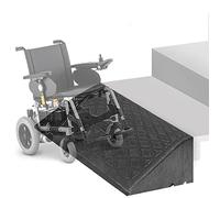 ZJIEX De Umbral De Goma, De Bordillo De Entrada Antideslizante, para Silla De Ruedas De 13-19cm Alto, De Robot De Barrido (Color: Negro, Tamaño: 50x27x9cm)