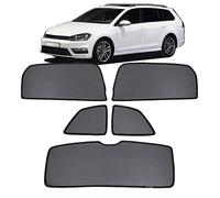 ZJIEX Parasol Coche Ventana Lateral Infantil para Golf 7 Variant 2013-2020 Parasol Ventana Cortinas Magnética Protección UV Solar para Bebé y Mascotas Negro,Rear+Triangular+Back-windscreen-5PCS