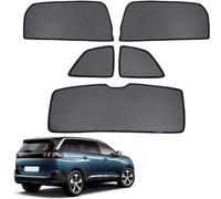 ZJIEX Parasol Coche Ventana Lateral Infantil para Peugeot 5008 P87 2017-2023 Parasol Ventana Cortinas Magnética Protección UV Solar para Bebé y Mascotas Negro,Rear+Triangular+Back-windscreen-5PCS