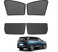 ZJIEX Parasol Coche Ventana Lateral Infantil para Peugeot 5008 P87 2017-2023 Parasol Ventana Cortinas Magnética Protección UV Solar para Bebé y Mascotas Negro,Front-Window+Rear-window-4PCS