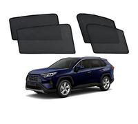 ZJIEX Parasol Coche Ventana Lateral Infantil para RAV4 XA50 2018-2023 Parasol Ventana Cortinas Magnética Protección UV Solar para Bebé y Mascotas Negro,Front-Window+Rear-window-4PCS