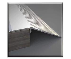ZJIEX Perfil De Transición para Suelo con Desnivel, Tiras De Transición De Suelo, Tira De Borde De Aluminio, Altura De 20mm/ 40mm Tira De Umbral De Suelo (Color : L 90cm (3ft), Size : H 20mm (3/4in)