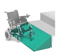 ZJIEX Rampa De Umbral De Goma, Rampa De Bordillo Rampa De Entrada Antideslizante, Rampa para Silla De Ruedas De 13-19cm Alto,Rampa De Robot De Barrido (Color : Green, Size : 50x27x13cm)
