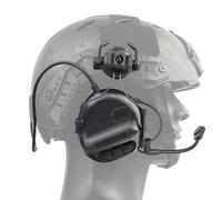 ZJIEYU Auriculares Tácticos con Micrófono, Auriculares Circumaurales Impermeables, Sin Función de Reducción de Ruido, para Caza y Airsoft(Black)