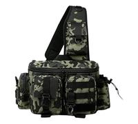 ZJIEYU Bolsa Bandolera Multiusos para Accesorios de Pesca, Riñonera para Pesca con Mosca, Riñonera Táctica Cruzada con MOLLE, para Caza Al Aire Libre(Mc)