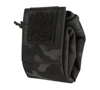 ZJIEYU Bolsa Táctica de Descarga, Bolsa de Reciclaje Plegable y Ligera | Tamaño Ultracompacto Cuando Está Guardada, Gran Versatilidad, Para Cinturones Con Sistema MOLLE(MCBK)